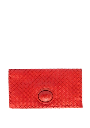 Bottega Veneta Pre-Owned 2012-2025 Nappa Intrecciato Turn Lock clutch bag - Red