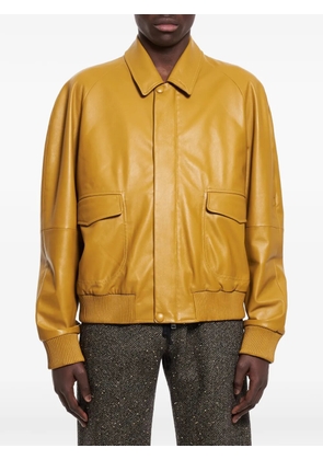 Winnie NY flap-pocket leather jacket - Brown