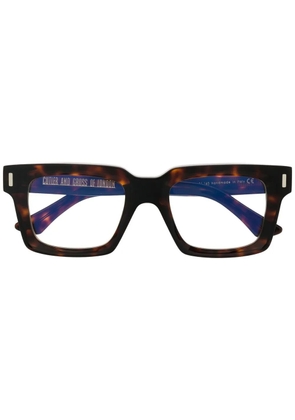 Cutler & Gross square frame tortoiseshell glasses - Brown