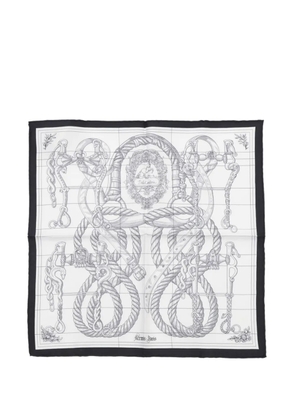 Hermès Pre-Owned 2024-2025 Della Cavalleria Silk Scarf 45 scarves - Black