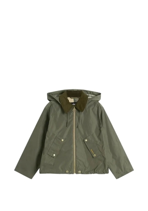 Barbour hooded corduroy-collar jacket - Green