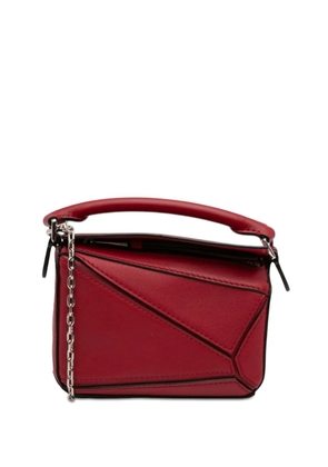 Loewe Pre-Owned 2020 Nano Calfskin Puzzle satchel - Red