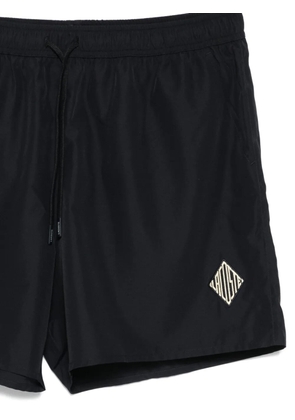 Lacoste logo-patch swim shorts - Black