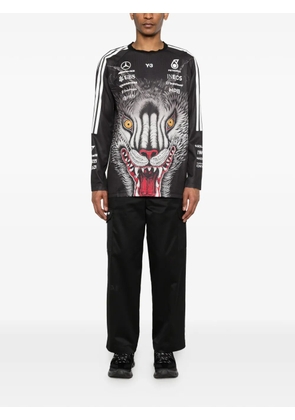 Y-3 x Mercedes-AMG Petronas F1 printed striped top - Black