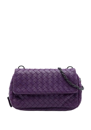 Bottega Veneta Pre-Owned 2012-2025 Mini Nappa Intrecciato Expandable Chain Flap crossbody bag - Purple