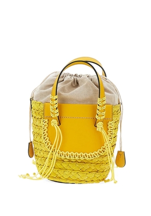 CUBA LAB Habanera braided bucket bag - Yellow