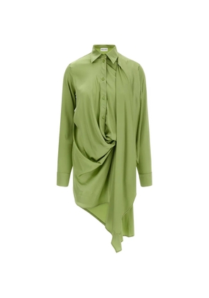 VAILLANT STUDIO Isadora asymmetrical draped shirt dress - Green