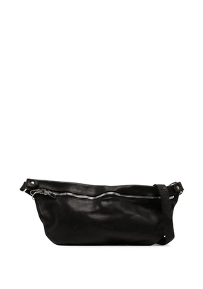 Guidi front zip-fastening belt bag - Black