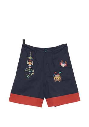 GARÇON BY GARÇON embroidered shorts - Blue