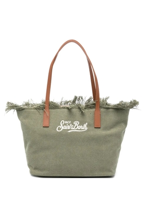 MC2 Saint Barth City embroidered fringed tote bag - Green