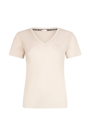 LIU JO V-neck logo-detail T-shirt - Neutrals