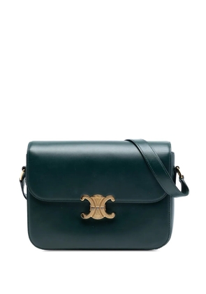 Celine Pre-Owned 2019 Large Shiny Calfskin Triomphe crossbody bag - Green