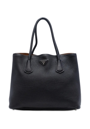 Prada Pre-Owned 2010-2026 Medium Vitello Daino Cuir Double Handle satchel - Black