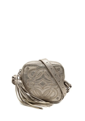 Loewe Pre-Owned 2007 Mini Metallic Goatskin Anagram Tassel crossbody bag - Silver