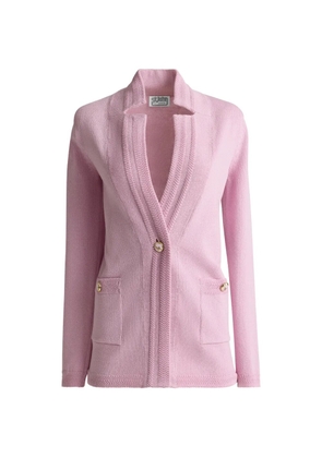 St. John pocket button knit jacket - Pink