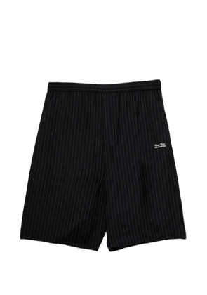 Undercover pinstripe logo shorts - Black