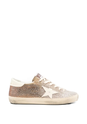Golden Goose Super-Star crystals leather sneakers - Neutrals