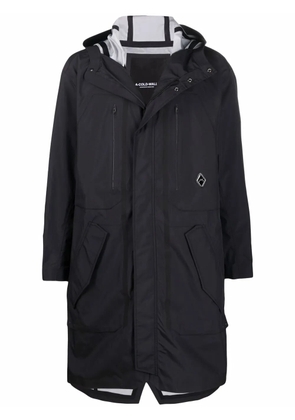 A-COLD-WALL* System logo-print parka coat - Black