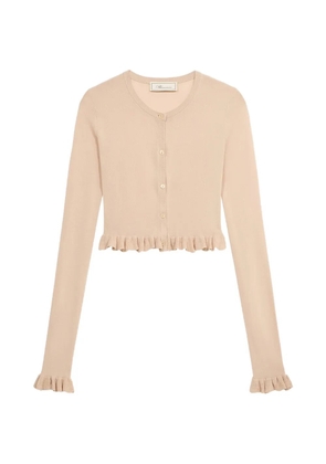 Blumarine ruffled cardigan - Neutrals