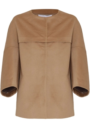 Gloria Coelho wool cape jacket - Brown