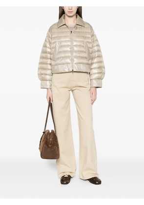 Herno polo-collar padded jacket - Neutrals