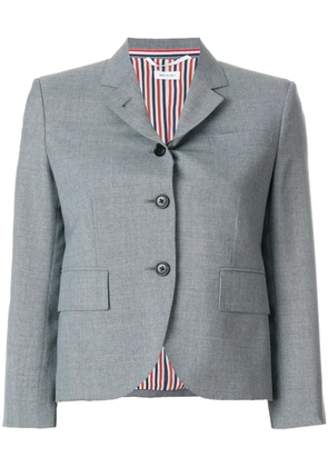 Thom Browne Classic Single Breasted Sport Coat In School Uniform Plain Weave - Grey