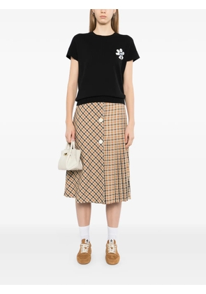 SPORT b. by agnès b. floral embroidered top - Black