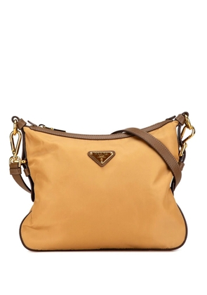 Prada Pre-Owned 2013-2024 Saffiano Trimmed Tessuto Zip Top crossbody bag - Brown