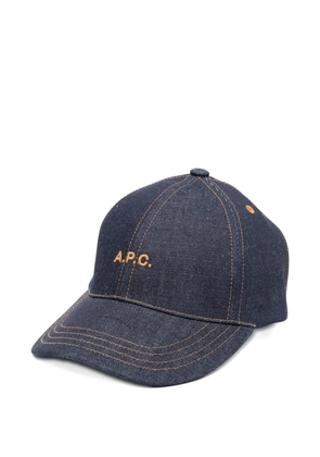 A.P.C. Thais topstitch baseball cap - Blue