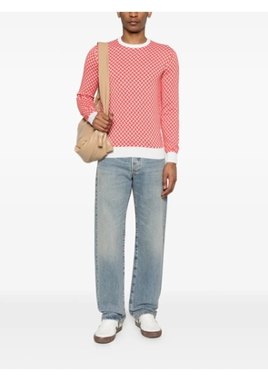 Drumohr geometric-pattern sweater - Red