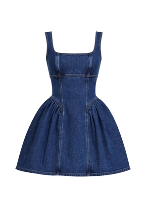 Self-Portrait denim mini dress - Blue