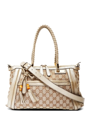 Gucci Pre-Owned 2000-2015 bamboo-detail tote bag - Neutrals