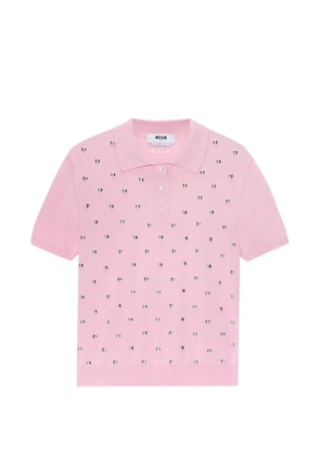 MSGM studded polo shirt - Pink