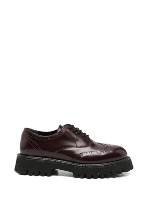 ADRIANNA FERETTI brogue tread-sole loafers - Red