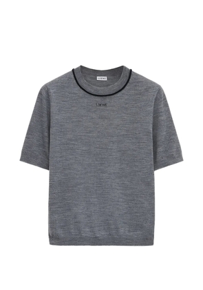 LOEWE logo-detail knitted T-shirt - Grey