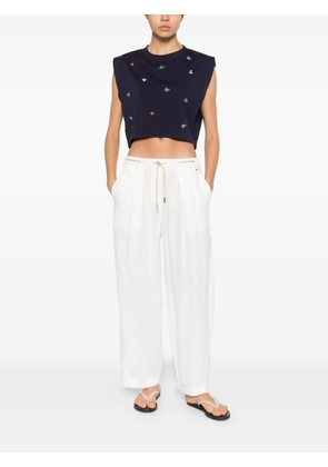 Forte Forte embroidered T-shirt - Blue