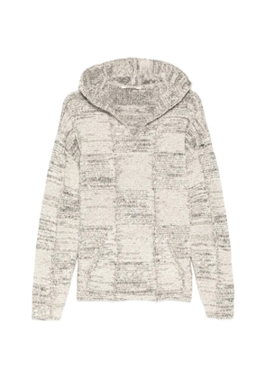Auralee Patchwork Cotton and Linen-Blend Hoodie - Neutrals