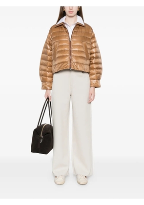 Herno polo-collar padded jacket - Neutrals