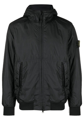 Stone Island Compass-patch hooded jacket - Black
