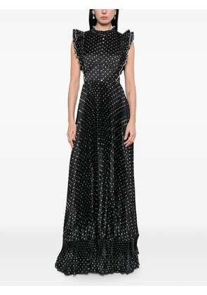 Self-Portrait sleeveless polka dot maxi dress - Black