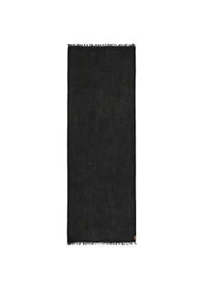 LOEWE fringed scarf - Black