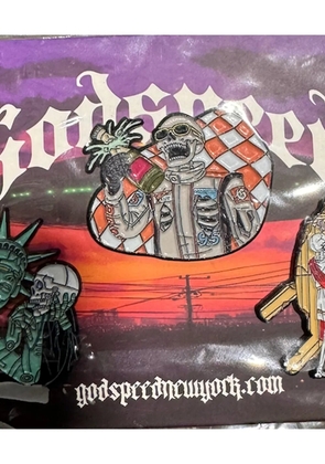 GODSPEED NYC pins (set of three) - Gold