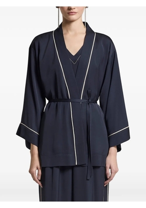 Peserico piping belted top - Blue