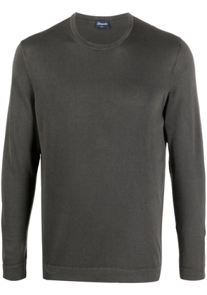 Drumohr crew-neck long-sleeved top - Grey
