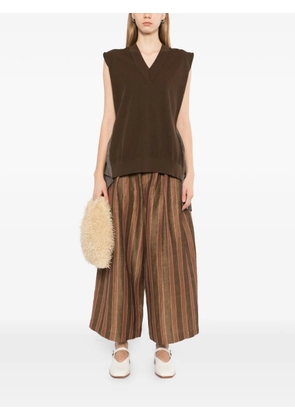 Uma Wang V-neck sleeveless top - Brown