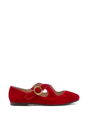 MALIPARMI buckle-fastening strap ballet flats - Red