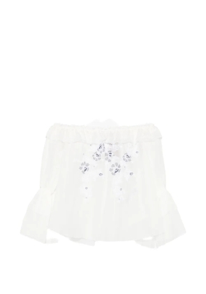 Ermanno Scervino floral-embroidered blouse - White