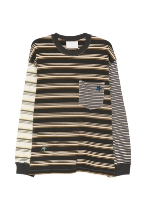 Song For The Mute Tictac striped sweatshirt - Grey