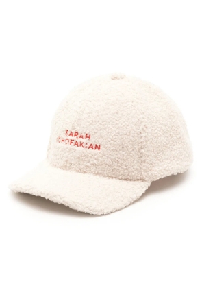Sarah Chofakian Sarah shearling baseball cap - Neutrals