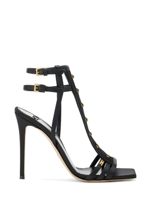 Elisabetta Franchi satin ankle-strap heeled sandals - Black